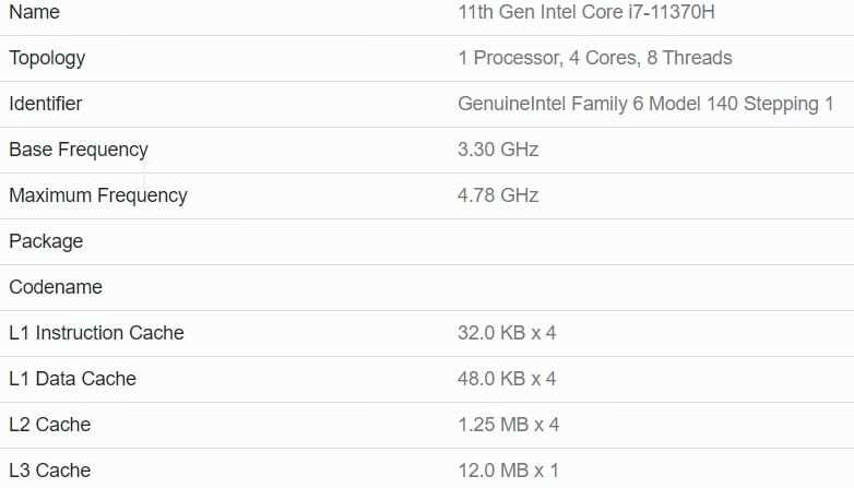 11th Gen Intel Core i7 11370H 1 - ModArt PC