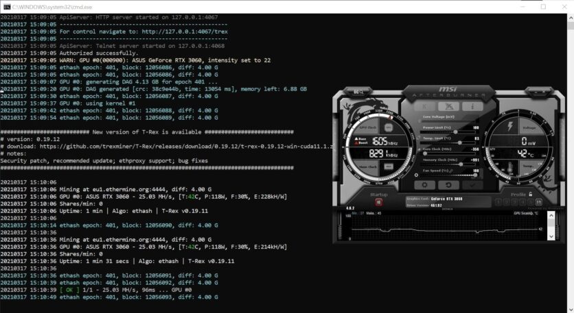 rtx 3060 oc eth mining no driver modartpc - ModArt PC