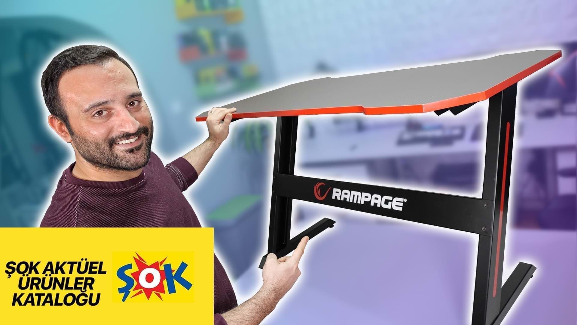 ŞOK’ta SATILAN Rampage Arena Karbon Oyuncu Masası Kurulum ve İnceleme
